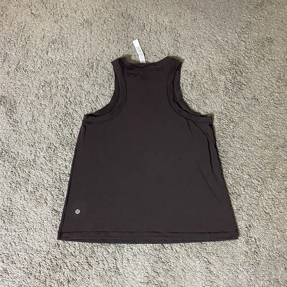 Lululemon Size 10 Jersey Training Muscle Tank Long Sequoia Brown - Picture 2 of 4